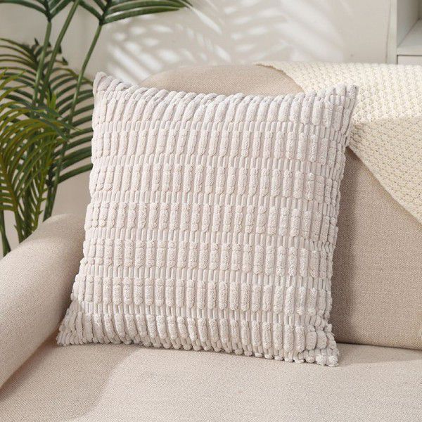 Corduroy pillowcase, sofa pillowcase, solid color bedside cushion