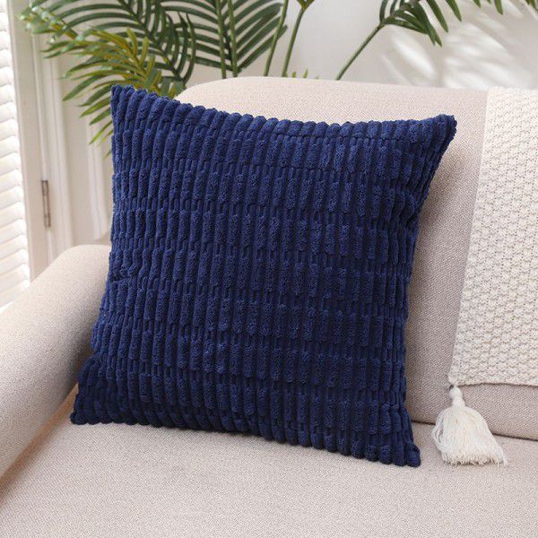 Corduroy pillowcase, sofa pillowcase, solid color bedside cushion