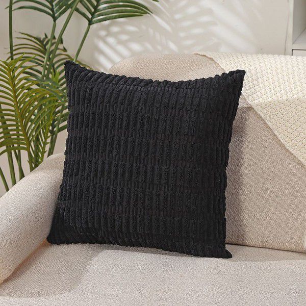 Corduroy pillowcase, sofa pillowcase, solid color bedside cushion