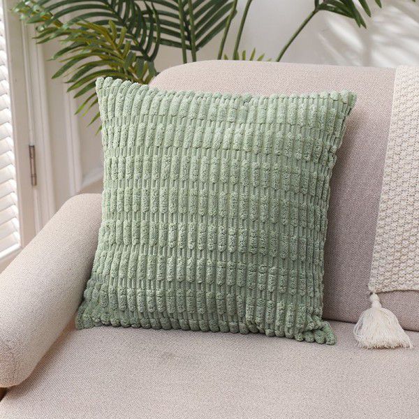 Corduroy pillowcase, sofa pillowcase, solid color bedside cushion