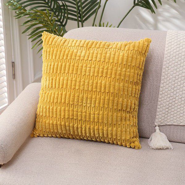 Corduroy pillowcase, sofa pillowcase, solid color bedside cushion