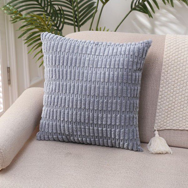 Corduroy pillowcase, sofa pillowcase, solid color bedside cushion