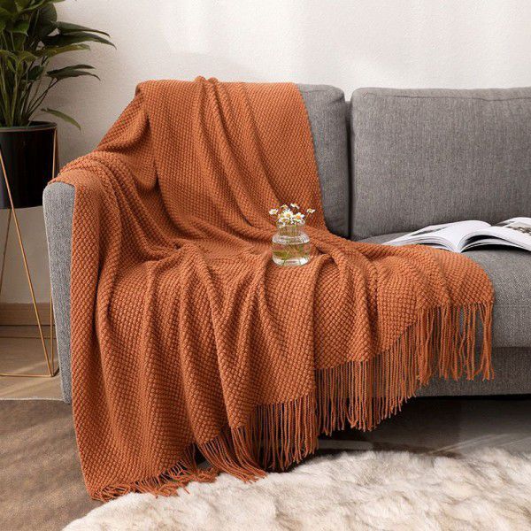 Sofa blanket, wind blanket, office nap blanket, shawl, air conditioning cover blanket, homestay decoration bed, bed end towel