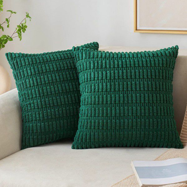 Corduroy pillowcase, sofa pillowcase, solid color bedside cushion