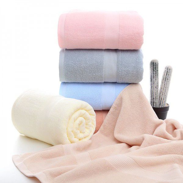 Pure plain cotton bath towel